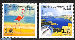 Türkiye 2017 Lakes 2v, Mint NH, Nature - Birds - Fish - Flamingo - Andere & Zonder Classificatie