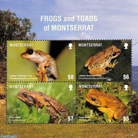 Montserrat 2018 Frogs 4v M/s, Mint NH, Nature - Frogs & Toads - Reptiles - Andere & Zonder Classificatie