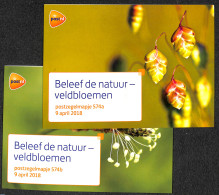 Netherlands 2018 Flowers In The Field, Presentation Pack 574a+b, Mint NH, Nature - Flowers & Plants - Unused Stamps