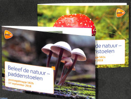 Netherlands 2018 Mushrooms 10v, Presentation Pack 582a+b, Mint NH, Nature - Mushrooms - Unused Stamps