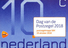 Netherlands 2018 Stamp Day, Presentation Pack 584, Mint NH, Stamp Day - Stamps On Stamps - Ongebruikt