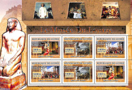 Guinea, Republic 2007 Louvre Museum M/s, Mint NH, Art - Museums - Paintings - Sculpture - Museums