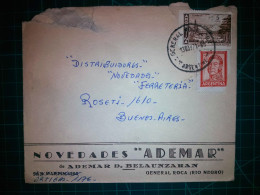 ARGENTINE, Enveloppe Appartenant à "Ademar D. Belaunzaran, Novedades" Circulant Avec Une Variété Colorée De Timbres-post - Gebraucht