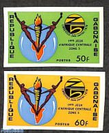 Gabon 1976 Central African Games 2v, Imperforated, Mint NH, Sport - Sport (other And Mixed) - Neufs