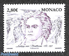 Monaco 2020 Ludwig Von Beethoven 1v, Mint NH, Performance Art - Music - Art - Composers - Ongebruikt