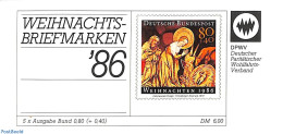 Germany, Federal Republic 1986 Christmas Booklet, Mint NH, Religion - Christmas - Stamp Booklets - Ongebruikt