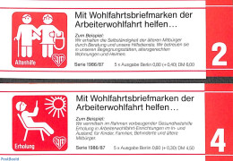 Germany, Berlin 1986 Welfare 2 Booklets, Mint NH, Stamp Booklets - Art - Art & Antique Objects - Neufs