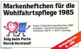 Germany, Federal Republic 1985 Welfare Booklet, Mint NH, Nature - Flowers & Plants - Stamp Booklets - Ongebruikt