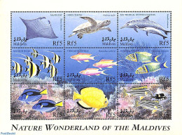 Maldives 1999 Nature Wonderland Of The Maldives 9v M/s, Mint NH, Nature - Fish - Sea Mammals - Turtles - Fishes