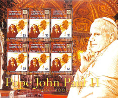 Dominica 2005 Pope John Paul II & Princess Diana M/s, Mint NH, History - Religion - Charles & Diana - Kings & Queens (.. - Royalties, Royals