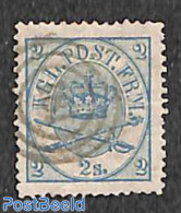 Denmark 1864 2s Blue, Perf. 13:12.5, Used, Used Stamps - Gebruikt