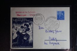 DDR 367 Auf Postkarte Roter Postkutschenstempel #BC621 - Autres & Non Classés