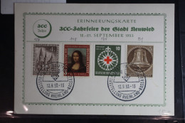 Berlin 106 U.a. Auf Postkarte (Gedenkkarte Stadt Neuwied) #BB825 - Otros & Sin Clasificación