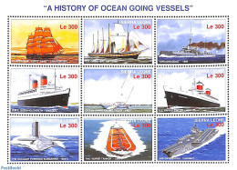 Sierra Leone 1996 History Of Sailing 9v M/s, Mint NH, Transport - Ships And Boats - Boten