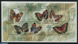 Grenada Grenadines 1997 Butterflies 6v M/s, Mint NH, Nature - Butterflies - Grenada (1974-...)