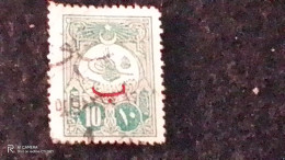 OSMANLI--1908     10     PARAS       SÜRSARJLI           DAMGALI - Used Stamps