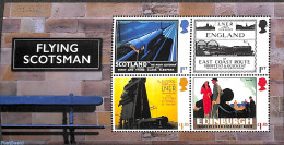 Great Britain 2023 Flying Scotsman S/s, Mint NH, Transport - Railways - Art - Poster Art - Unused Stamps