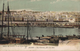 ALGERIE ALGER VUE GENERALE PRISE DU MOLE LE PORT ET LES BATEAUX - Algiers