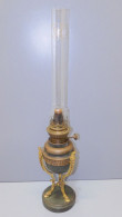 -BELLE LAMPE A PETROLE NAPOLEON III STYLE EMPIRE Avec Son Verre CRISTAL Déco    E - Lighting & Lampshades