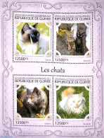 Guinea, Republic 2017 Cats 4v M/s, Mint NH, Nature - Cats - Sonstige & Ohne Zuordnung