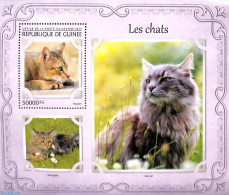 Guinea, Republic 2017 Cats S/s, Mint NH, Nature - Cats - Sonstige & Ohne Zuordnung