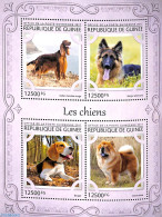 Guinea, Republic 2017 Dogs 4v M/s, Mint NH, Nature - Dogs - Sonstige & Ohne Zuordnung