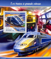 Guinea, Republic 2017 High Speed Trains S/s, Mint NH, Transport - Railways - Trains