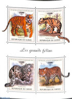 Guinea, Republic 2018 Big Cats 4v M/s, Mint NH, Nature - Animals (others & Mixed) - Cat Family - Other & Unclassified