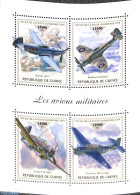 Guinea, Republic 2018 Military Planes 4v M/s, Mint NH, Transport - Aircraft & Aviation - Airplanes