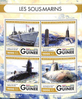 Guinea, Republic 2016 Submarines 4v M/s, Mint NH, Transport - Ships And Boats - Boten