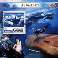 Guinea, Republic 2016 Whales S/s, Mint NH, Nature - Sea Mammals - Sonstige & Ohne Zuordnung