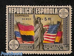 Spain 1938 AERO + 5Pts Overprint 1v, Approved Richter, Mint NH, Art - Sculpture - Neufs