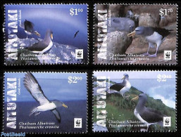 Aitutaki 2016 WWF, Chatham Albatross 4v (without White Borders), Mint NH, Nature - Birds - World Wildlife Fund (WWF) - Aitutaki