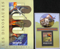 Guinea, Republic 2013 Dinosaurs 2 S/s, Mint NH, Nature - Prehistoric Animals - Prehistorisch