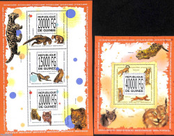 Guinea, Republic 2013 Catlikes 2 S/s, Mint NH, Nature - Animals (others & Mixed) - Cat Family - Autres & Non Classés