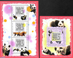 Guinea, Republic 2013 Panda Bears 2 S/s, Mint NH, Nature - Animals (others & Mixed) - Pandas - Other & Unclassified