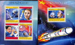 Guinea, Republic 2014 Shenzhou 10, 2 S/s, Mint NH, Transport - Space Exploration - Autres & Non Classés