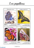 Central Africa 2020 Butterflies 4v M/s, Mint NH, Nature - Butterflies - Repubblica Centroafricana