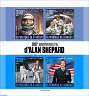 Djibouti 2023 100th Anniversary Of Alan Shepard, Mint NH, Transport - Space Exploration - Gibuti (1977-...)