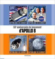 Djibouti 2023 Apollo 8, Mint NH, Transport - Space Exploration - Gibuti (1977-...)