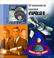 Djibouti 2023 Apollo 8, Mint NH, Transport - Space Exploration - Gibuti (1977-...)