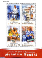 Djibouti 2016 Mahatma Gandhi 4v M/s, Mint NH, History - Gandhi - Mahatma Gandhi