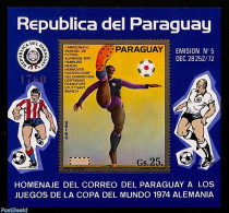 Paraguay 1974 World Cup Football Germany S/s, Mint NH, Sport - Football - Paraguay
