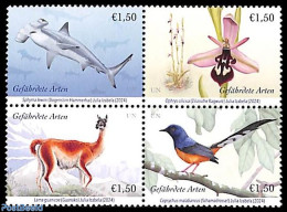 United Nations, Vienna 2024 Endangered Species 4v [+], Mint NH, Nature - Animals (others & Mixed) - Birds - Fish - Flo.. - Fische