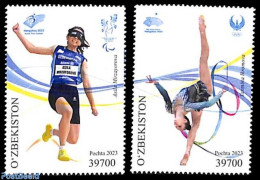 Uzbekistan 2023 Sports 2v, Mint NH, Sport - Gymnastics - Sport (other And Mixed) - Gymnastiek