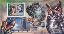 Guinea-Bissau Block 606 (kompl. Ausgabe) Postfrisch 2007 Vögel - Eulen - Pfadfinderlogo - Guinée-Bissau