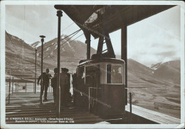 Cr366 Cartolina L'aquila Degli Abruzzi Gran Sasso D'italia Funivia In Partenza - L'Aquila