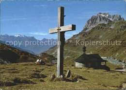 11904229 Klausenpass Kapelle Mit Kreuz Urirotstock Und Schaechentaler Windgaelle - Other & Unclassified