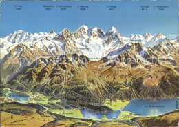 11903819 Oberengadin GR Panoramakarte St Moritz - Autres & Non Classés
