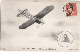 CPA AVIATION. LEBLANC SUR MONOPLAN BLÉRIOT - Aviateurs